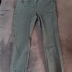 LOFT Julie Black Windowpane Check Chinos